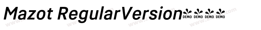 Mazot RegularVersion字体转换